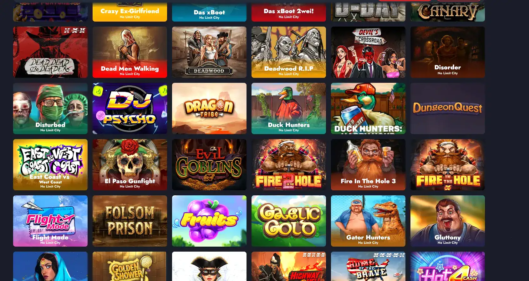Интерфейс Banda casino слоты